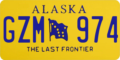 AK license plate GZM974