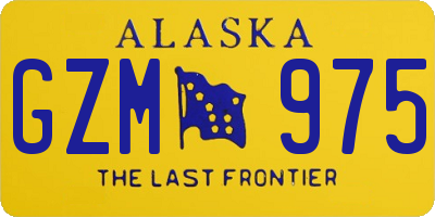 AK license plate GZM975