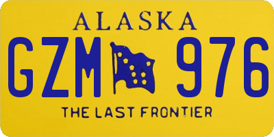 AK license plate GZM976