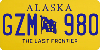 AK license plate GZM980