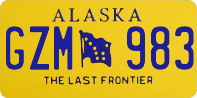 AK license plate GZM983