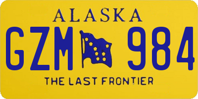 AK license plate GZM984