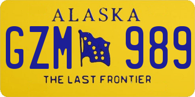 AK license plate GZM989