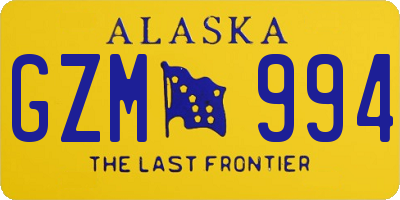 AK license plate GZM994