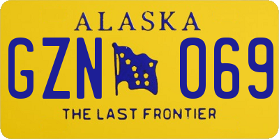 AK license plate GZN069