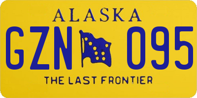 AK license plate GZN095