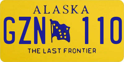 AK license plate GZN110