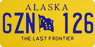 AK license plate GZN126