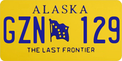 AK license plate GZN129