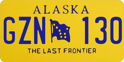 AK license plate GZN130