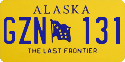 AK license plate GZN131