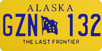 AK license plate GZN132