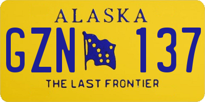 AK license plate GZN137