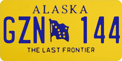 AK license plate GZN144