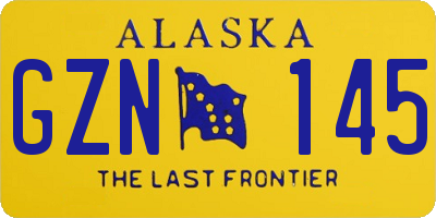 AK license plate GZN145