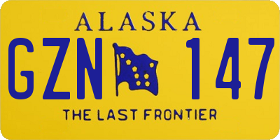 AK license plate GZN147