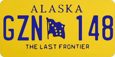 AK license plate GZN148