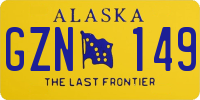 AK license plate GZN149