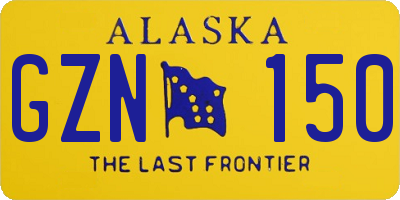 AK license plate GZN150