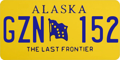 AK license plate GZN152