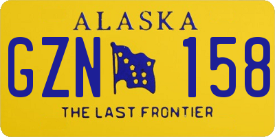 AK license plate GZN158