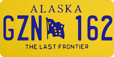 AK license plate GZN162