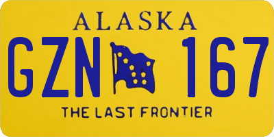 AK license plate GZN167