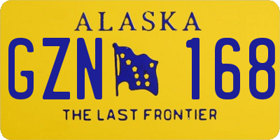 AK license plate GZN168