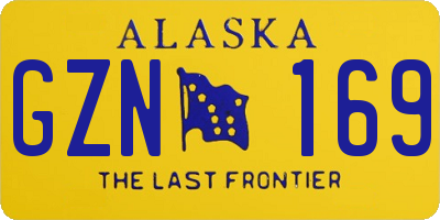 AK license plate GZN169