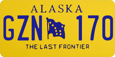 AK license plate GZN170