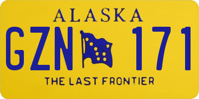 AK license plate GZN171