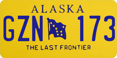 AK license plate GZN173