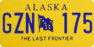 AK license plate GZN175