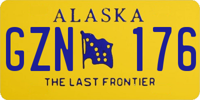 AK license plate GZN176