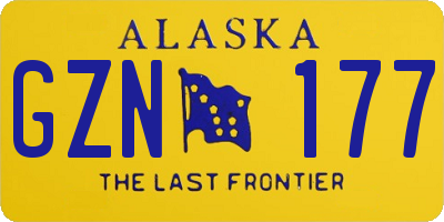 AK license plate GZN177