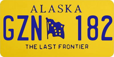 AK license plate GZN182