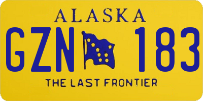 AK license plate GZN183