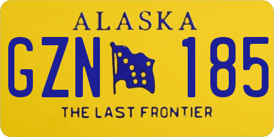 AK license plate GZN185