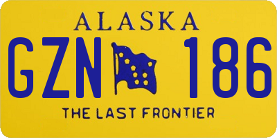 AK license plate GZN186