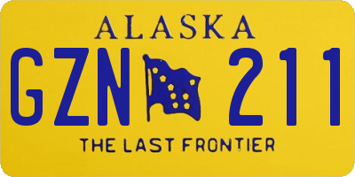 AK license plate GZN211