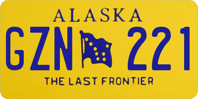 AK license plate GZN221