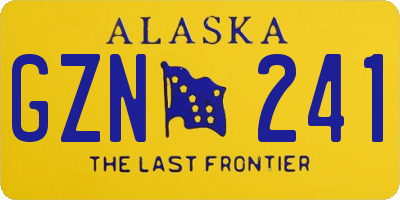 AK license plate GZN241