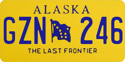 AK license plate GZN246