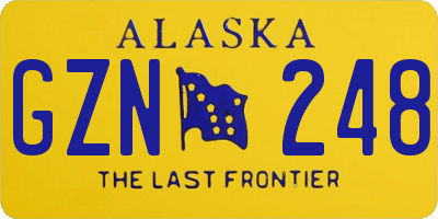 AK license plate GZN248