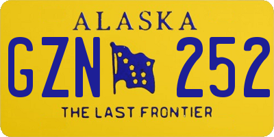 AK license plate GZN252