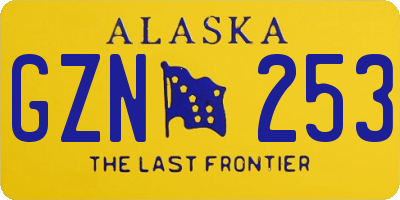 AK license plate GZN253