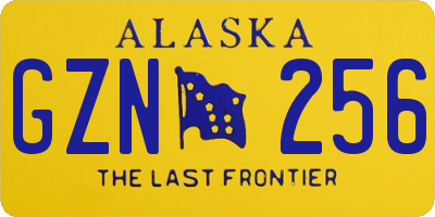 AK license plate GZN256