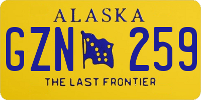 AK license plate GZN259