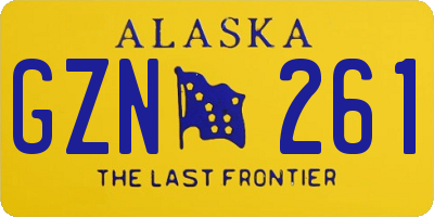 AK license plate GZN261