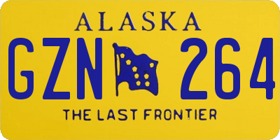 AK license plate GZN264